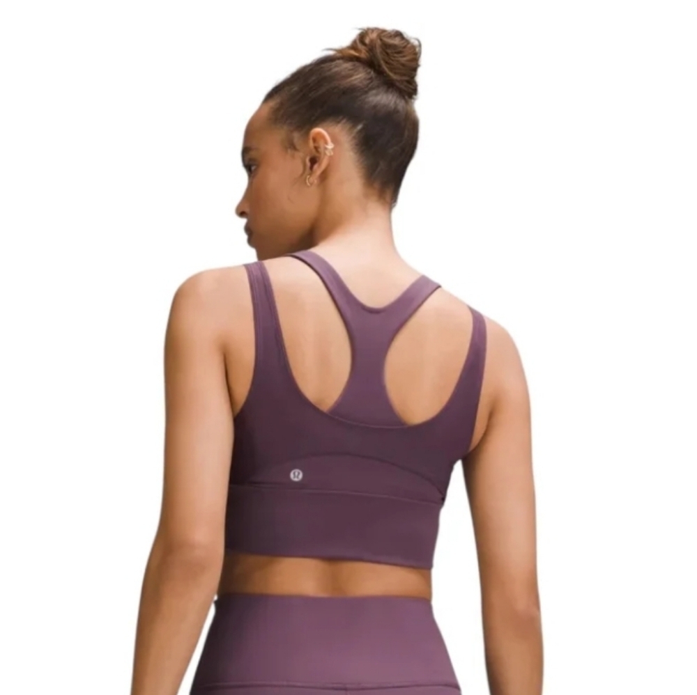 Wunder Train Mesh Racerback Tank Top Medium Support. Crossed Back. Purple. 6.